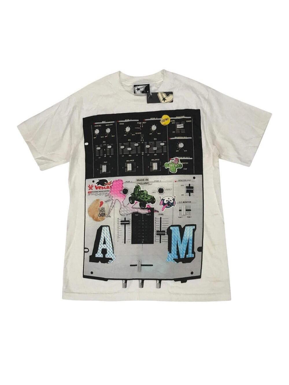 Famous Stars and Straps DJ AM Memorial Shirt Mens Small S White Rap Te Vintage